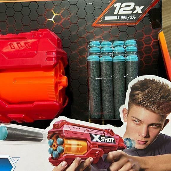NWT Zuru Kid's X-Shot Excel Reflex 6 Foam Dart Blaster Combo‎ Pack (12 Darts) - Picture 5 of 6